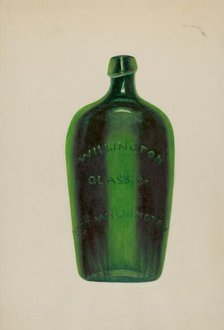 Glass Bottle, c. 1939. Creator: Maud M Holme.