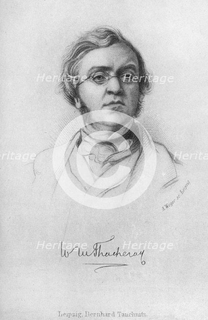 William Makepeace Thackeray, English novelist, (1908). Artist: A Weger