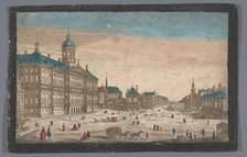 View of the Town Hall and the Dam in Amsterdam, 1745-1775. Creator: Unknown.
