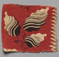 Fragment of Printed Cotton, 18th century. Creator: Unknown.