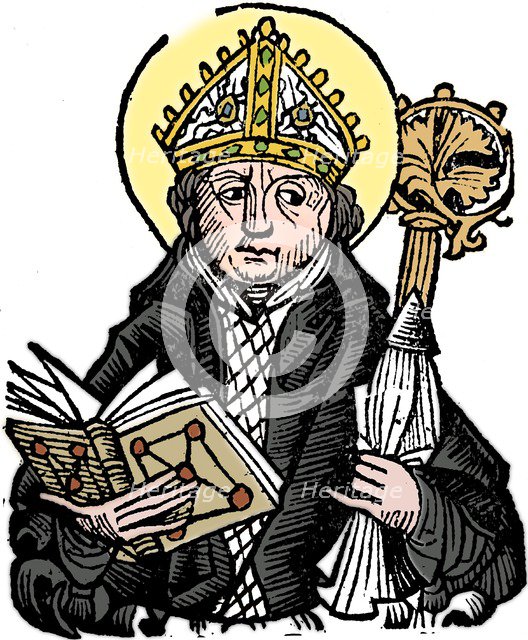 Thomas a Becket (1118-1170), English churchman, saint and martyr, 1493. Artist: Unknown.