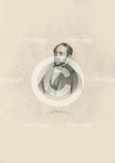 Portrait of pianist and composer Josef Dessauer (1798-1876), 1846. Creator: Decker, Gabriel (1821-1855).