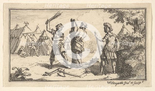 Fustigatio (John Beaver, Roman Military Punishments, 1725), after 1725. Creator: William Hogarth.