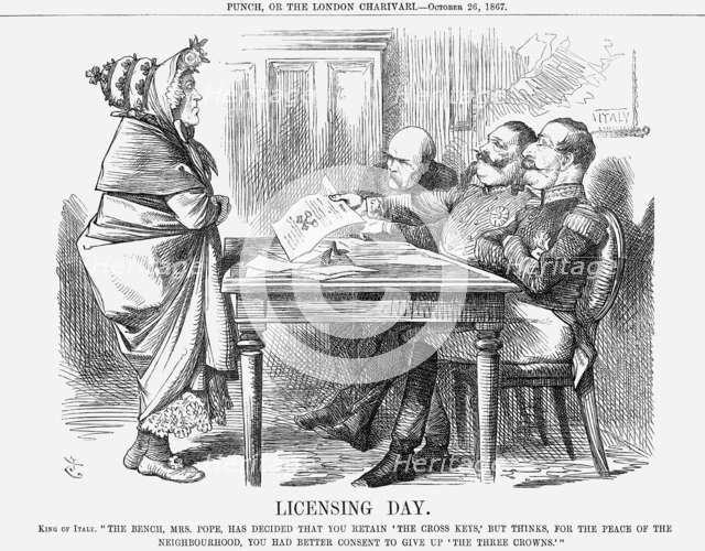 'Licensing Day', 1867. Artist: John Tenniel