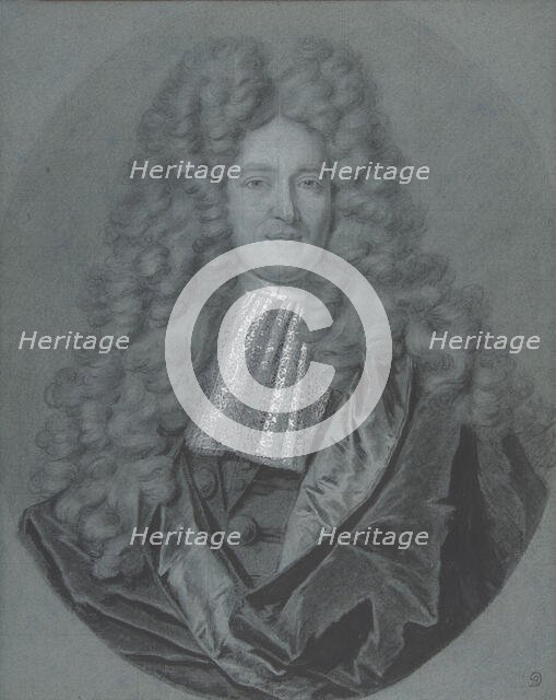 Bust of a Gentleman in an Oval Field, n.d.. Creator: Hyacinthe Rigaud.