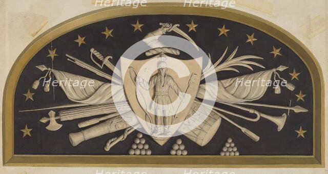 Lunette - Massachusetts State Seal, c. 1937. Creator: Jane Iverson.