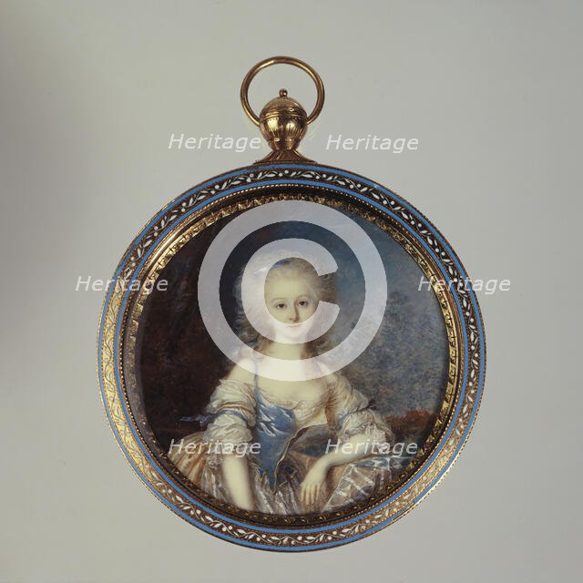 Portrait of a young blonde woman, c1780. Creators: Nicolas Halle, Antoine Vestier.