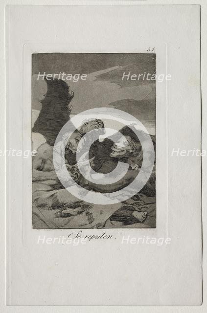 Caprichos: They Spruce Themselves Up. Creator: Francisco de Goya (Spanish, 1746-1828).