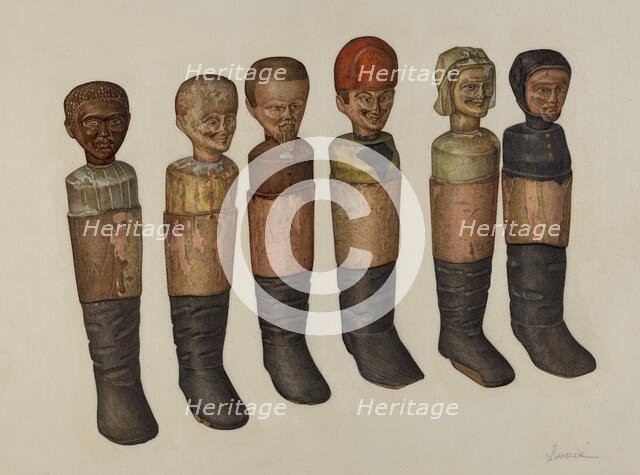 Pa. German Pins, 1935/1942. Creator: Selma Sandler.