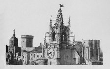 'Avignon - The Jacquemart Tower, Church Notre-Dame of Doms and Popes Palace', c1925. Artist: Unknown.