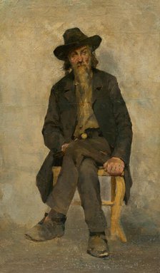 Study of a Seated Old Man, around 1894. Creator: Kiril Kutlik.