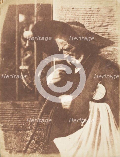 John Henning as Edie Ochiltree from Sir Walter Scott's "The Antiquary", 1843-47. Creators: David Octavius Hill, Robert Adamson, Hill & Adamson.