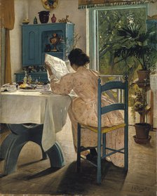 'Breakfast with the Morning Newspaper', 1898.  Artist: Laurits Andersen Ring