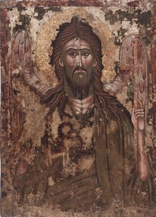 Saint John the Baptist, between 1600 and 1700. Creator: Serbian School.