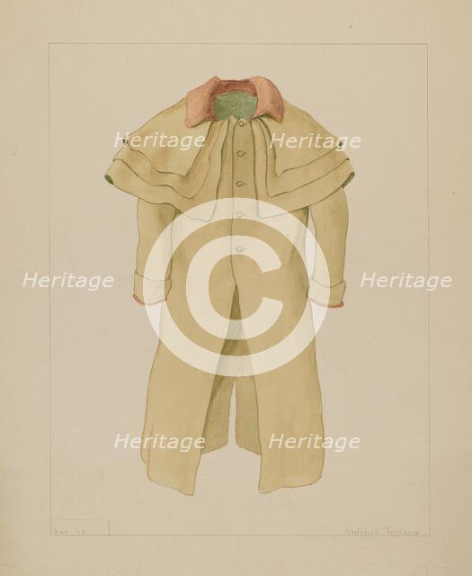 Man's Great Coat, c. 1937. Creator: Frederick Jackson.