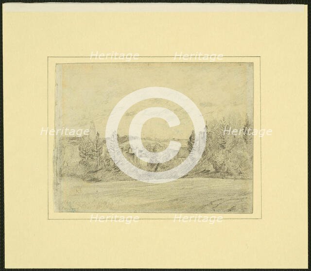 Binfield Rectory and Church, Berkshire, 1816. Creator: John Constable.