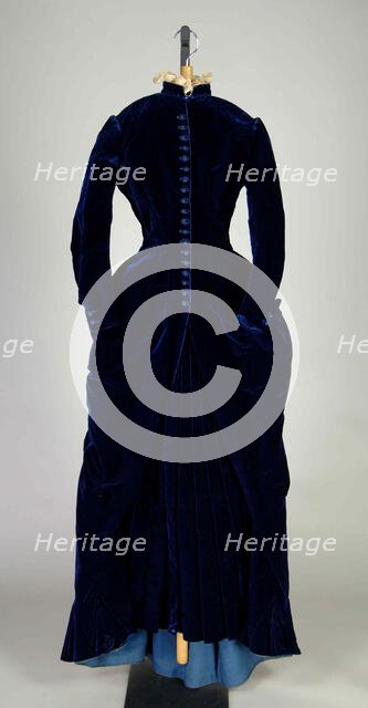 Afternoon dress, American, 1888-90. Creator: Unknown.