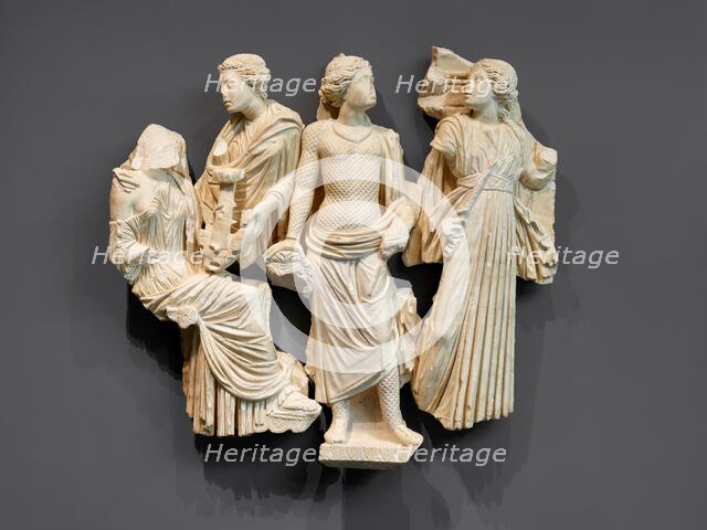 Fragmentary Sarcophagus with the Muses, mid-3rd century A.D. Creator: Unknown.
