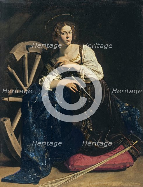 Saint Catherine of Alexandria, c. 1598. Artist: Caravaggio, Michelangelo (1571-1610)