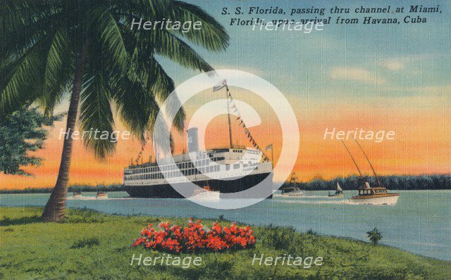 SS Florida, Miami, Florida, upon arrival from Havana, Cuba,  c1931. Artist: Unknown