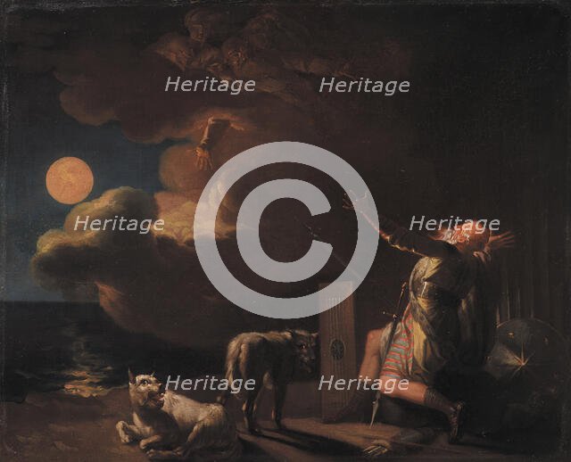 Fingal Sees the Ghosts of his Forefathers by Moonlight, 1780-1784. Creator: Nicolai Abraham Abildgaard.