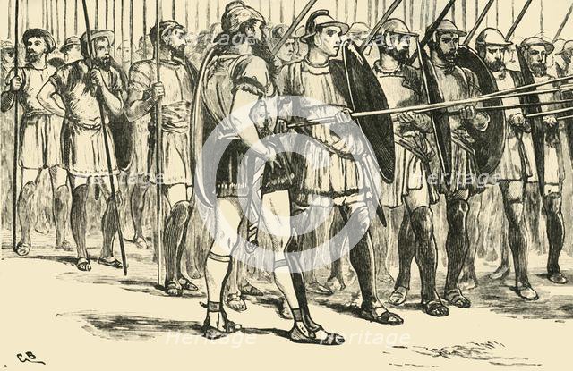 'The Macedonian Phalanx', 1890.   Creator: Unknown.