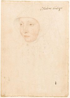 Portrait of Jacqueline de La Queuille, dame d'Aubigny, 1535. Creator: Clouet, Jean (c. 1485-1541).