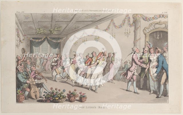 Don Luigi's Ball, from "Naples and the Campagna Felice: in a Series of Letters Add..., June 1, 1815. Creator: Thomas Rowlandson.