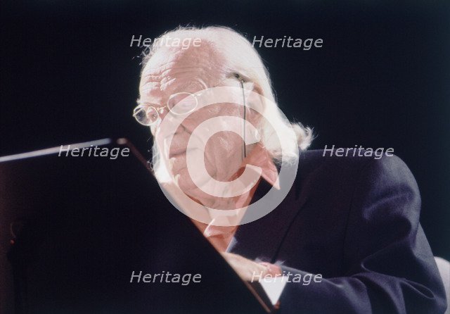 Rafael. Alberti (1902-1999), Spanish poet and politician, Cervantes award in 1983, photo of  1991.