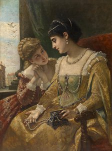 The Jewels of the Bride. Venetian Women in the Sixteenth Century, 1872. Creator: Cesare Dell'Acqua.