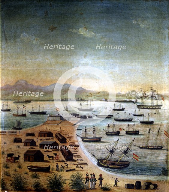  San Lorenzo castle in the Puntal, Cadiz.