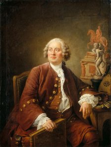 Portrait of the sculptor Edmé Bouchardon (1698-1762) , 1758. Creator: Drouais, François-Hubert (1727-1775).