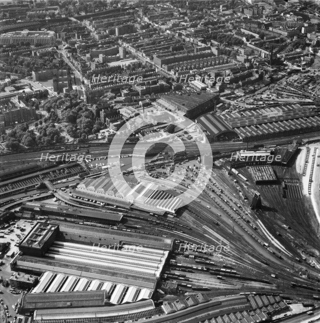 King's Cross Station, Camden, London, 1963. Artist: Aerofilms.
