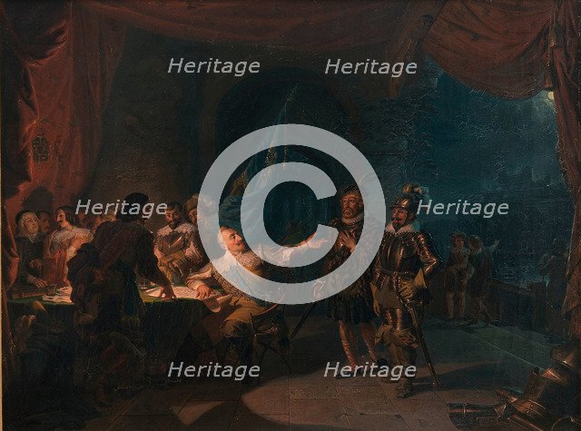 Gustav II Adolf of Sweden in Würzburg. Artist: Ekman, Robert Wilhelm (1808-1873)