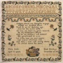 Sampler, 1822. Creator: Unknown.