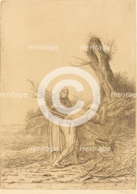 Fagot-makers (Les faiseurs de fagots). Creator: Alphonse Legros.