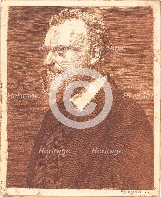 Edouard Manet, Bust-Length Portrait (Manet en buste), 1864/1865. Creator: Edgar Degas.