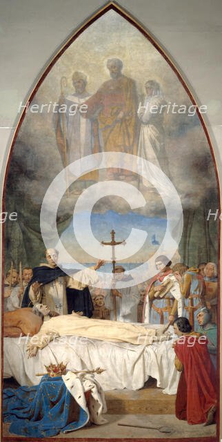 La mort de Saint Louis, 1884. Creator: Jean-Baptiste Leloir.