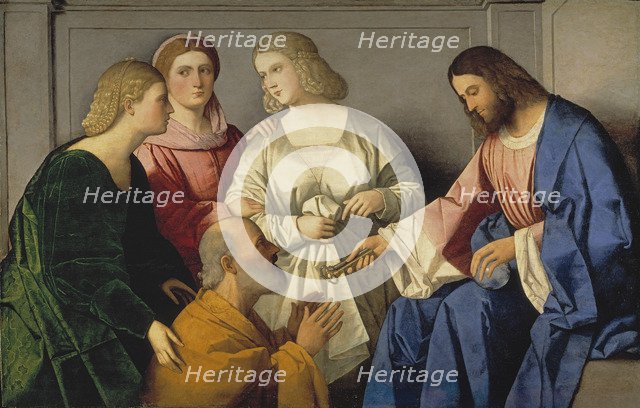 Christ Giving the Keys to Saint Peter. Artist: Catena, Vincenzo di Biagio (ca. 1470-1531)