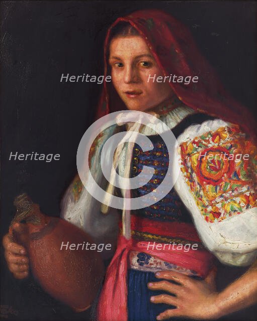 Girl from Trencín (Girl from Teplá), 1924. Creator: Stefan Straka.