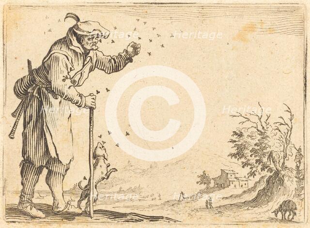 Peasant Attacked by Bees, c. 1622. Creator: Jacques Callot.