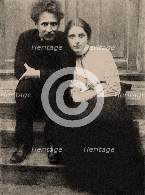 Mikalojus Konstantinas Ciurlionis and Sofija Kymantaite, 1908. Creator: Anonymous.