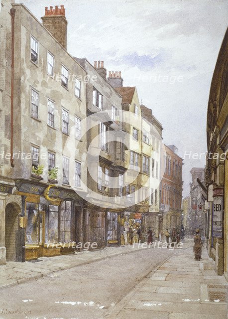View of Hollywell Street looking west, Westminster, London, 1882. Artist: John Crowther
