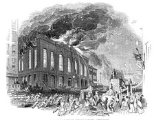 Burning of the Washington Hotel, New York, 1844. Creator: Unknown.