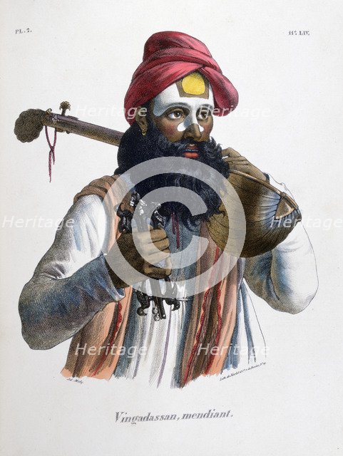 'Beggar', 1828.  Artist: Marlet et Cie