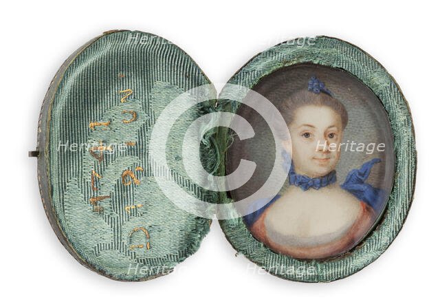 Portrait of a young lady, c1744-1782. Creator: Martin Scheffel.