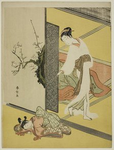 A Courtesan Catching Her Attendant Sleeping, c. 1766/68. Creator: Suzuki Harunobu.