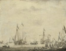 Royal Yacht and State Yacht Sail from Moerdijk with Charles II, King of England, on board, 1660, 166 Creator: Willem van de Velde I.