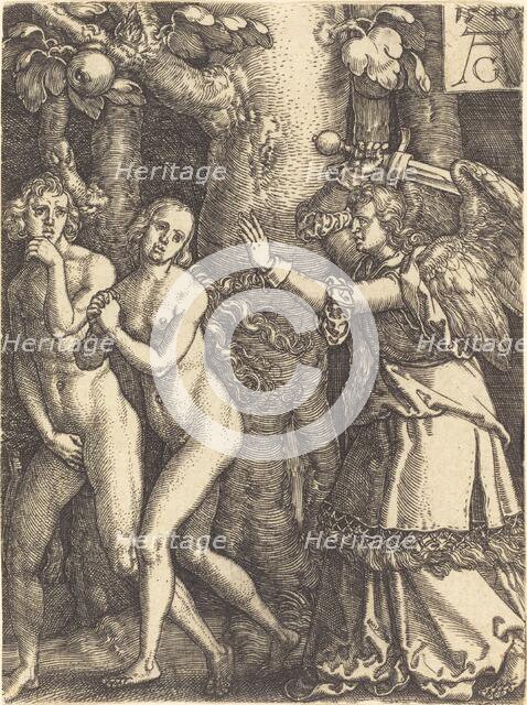 Expulsion from Paradise, 1540. Creator: Heinrich Aldegrever.