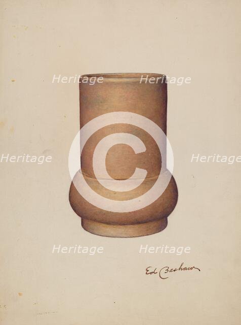 Vase, c. 1941. Creator: Edward Bashaw.